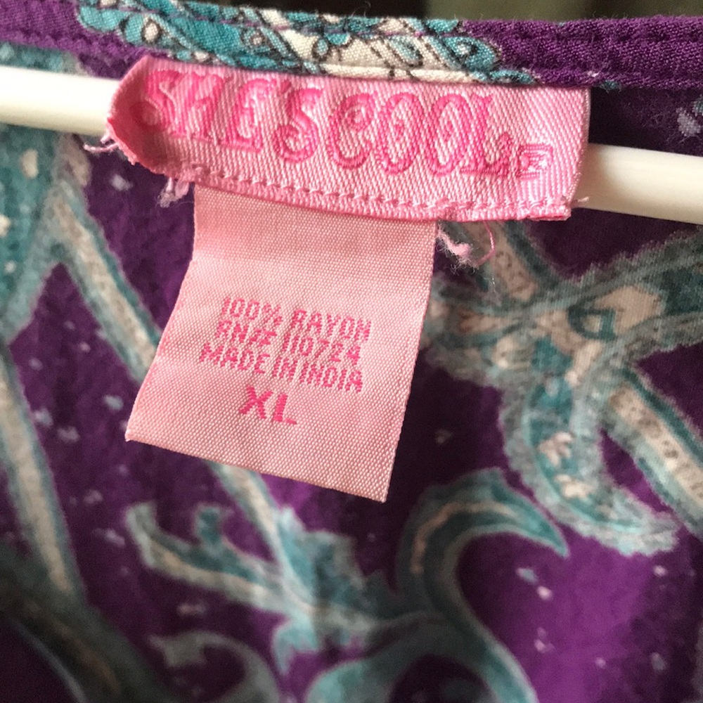 Vintage short dress/long top in paisley print